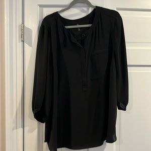 NYDJ Black Pintuck Blouse 2X EUC